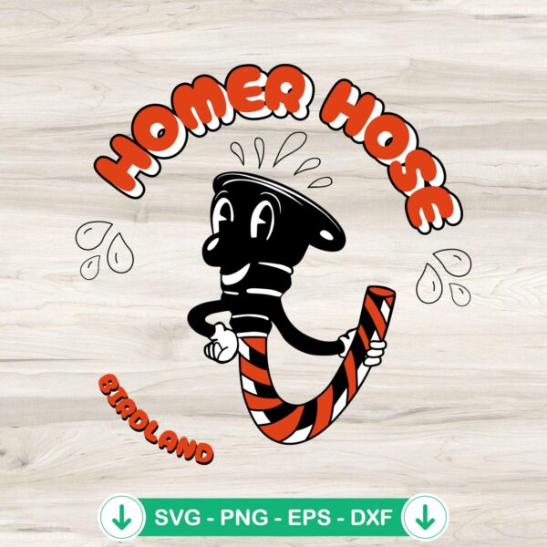 Birdland Homer Hose SVG file for Baltimore Orioles baseball