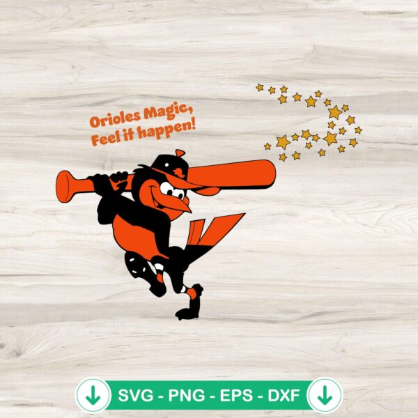 Baltimore Orioles Magic SVG file for Cricut cutting machine