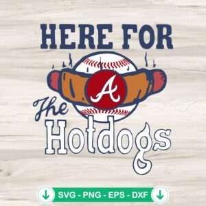 Here For The Hotdogs SVG file for Cricut and Silhouette cutting machines