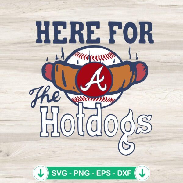 Here For The Hotdogs SVG file for Cricut and Silhouette cutting machines