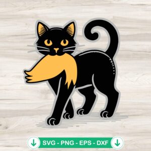 Cat With Donald Trump Wig SVG file for Cricut cutting machine