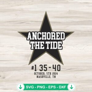 Anchored The Tide SVG file for Cricut cutting machine