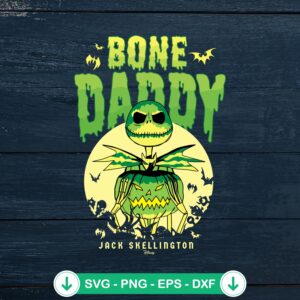 Bone Daddy Jack Skellington SVG file for Cricut cutting machine
