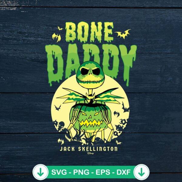 Bone Daddy Jack Skellington SVG file for Cricut cutting machine