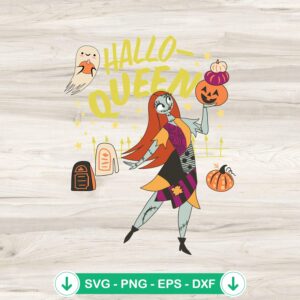 Sally Hallo-Queen Halloween SVG file for Cricut cutting machine