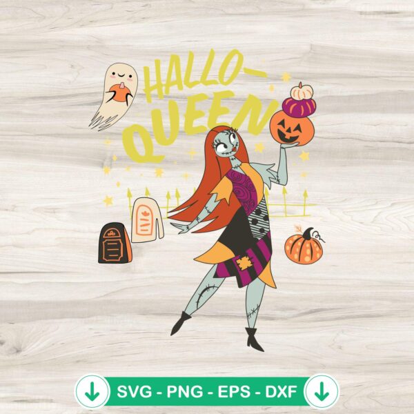 Sally Hallo-Queen Halloween SVG file for Cricut cutting machine