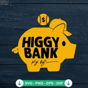 Higgy Bank Signature svg file for San Diego Padres Kyle Higashioka