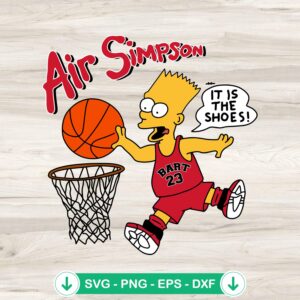 Bart Simpson Air It Is The Shoes SVG file, cricut svg cutting file