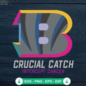 Cincinnati Bengals 2024 SVG file for NFL Crucial Catch