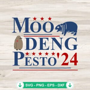 Moo Deng Pesto Penguin 2024 SVG file for Cricut and cutting machines