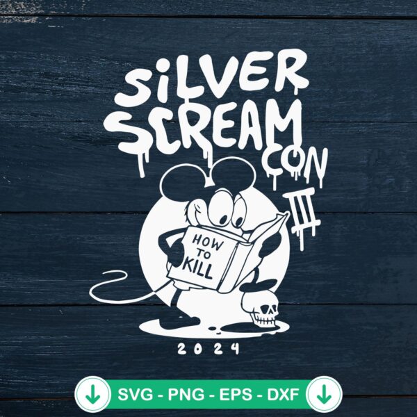 Silver Scream Con III Mickey Mouse SVG file for cutting