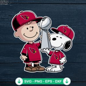 Charlie Brown x Snoopy Arizona Cardinals svg file cutting file