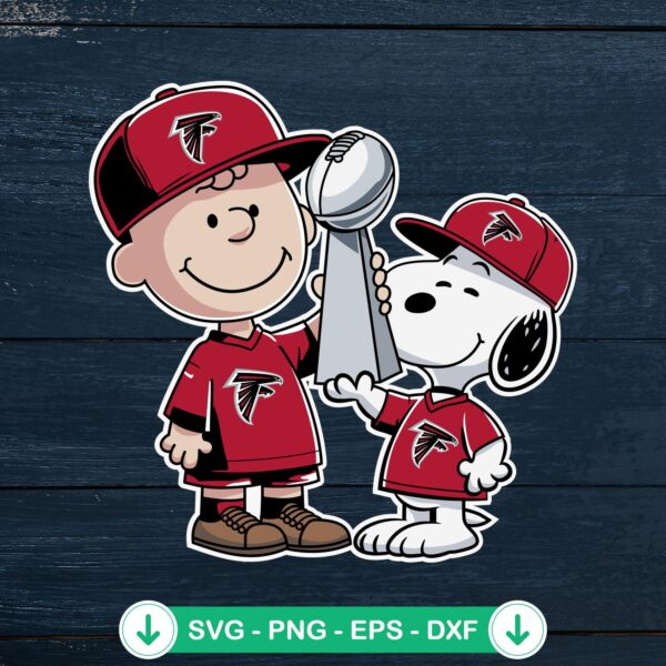 Charlie Brown x Snoopy Atlanta Falcons svg file for Cricut