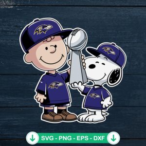 Charlie Brown x Snoopy SVG file for NFL Super Bowl Champions