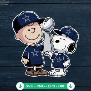 Charlie Brown x Snoopy SVG file - NFL Super Bowl Champions cutting file
