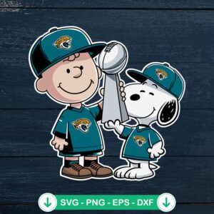 Charlie Brown x Snoopy SVG file for Jacksonville Jaguars cutting file