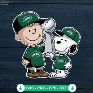 Charlie Brown x Snoopy SVG file for New York Jets cutting file