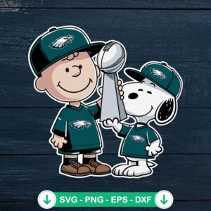 Charlie Brown x Snoopy SVG file - Philadelphia Eagles Super Bowl Champions cutting file