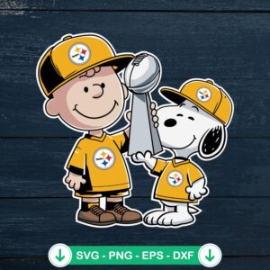 Pittsburgh Steelers Charlie Brown x Snoopy svg file for cutting