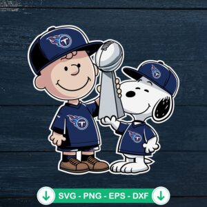 Charlie Brown x Snoopy svg file - Tennessee Titans cutting file