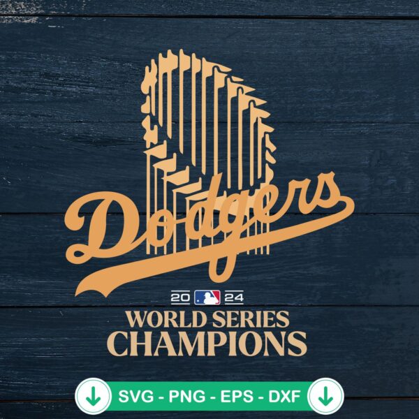 Los Angeles Dodgers Trophy SVG file for Cricut - 2024 World Series Champions