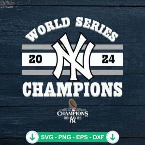 World Series Champions MLB 2024 svg file for New York Yankees