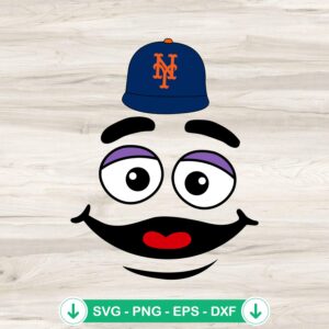 New York Mets Grimace Face Smile SVG file for Cricut
