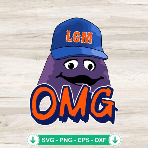 New York Grimace OMG LGM SVG file for Cricut cutting machine