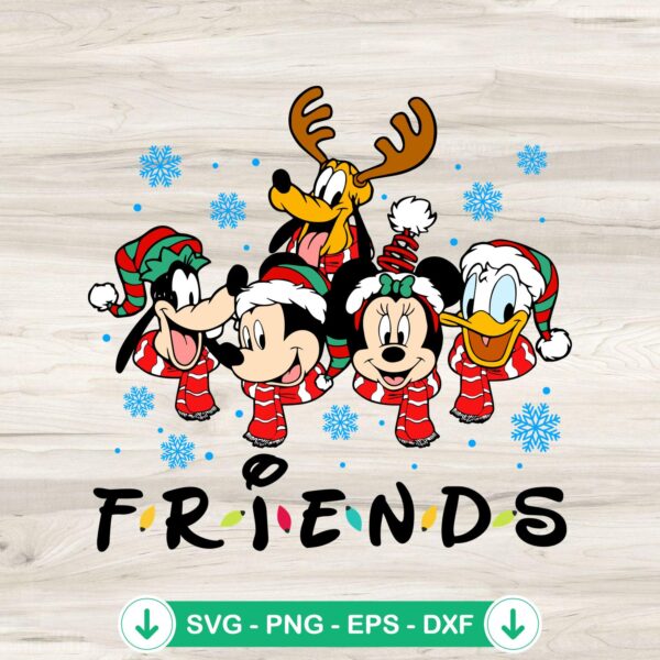 Disney Christmas Mickey Friends SVG file for cutting machine