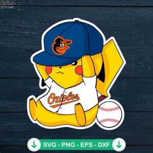 Pikachu Orioles SVG file for cutting machines, cricut svg