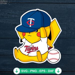Pikachu MLB Minnesota Twins SVG file for cricut cutting machine