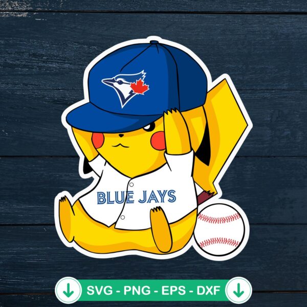 Pikachu Toronto Blue Jays SVG file for cutting machines