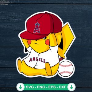 Pikachu Los Angeles Angels svg file for cricut cutting machine