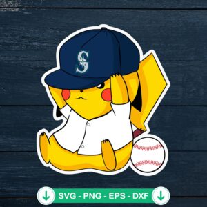 Pikachu MLB Seattle Mariners svg file for cutting and crafts