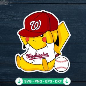 Pikachu Washington Nationals SVG file for cutting machines
