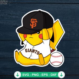Pikachu San Francisco Giants SVG file for cutting machines