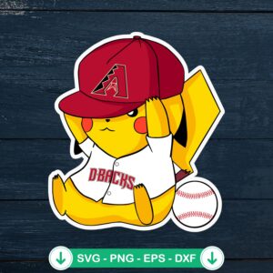 Pikachu Arizona Diamondbacks svg file for Cricut cutting machine