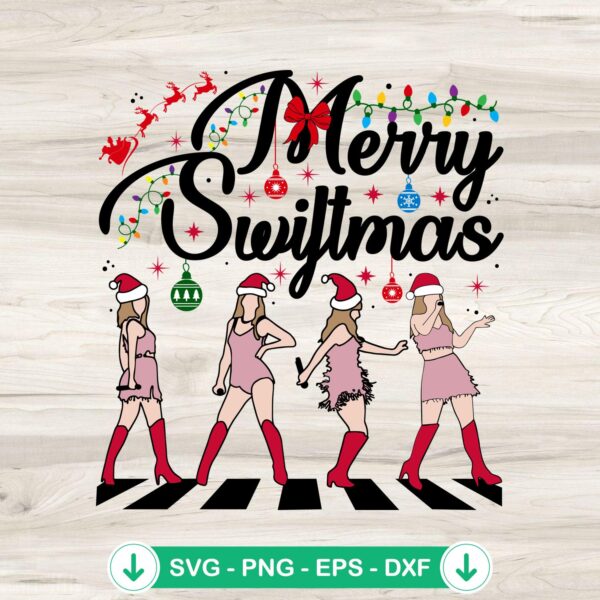 Merry Swiftmas Abbey Road SVG file for Cricut cutting machine