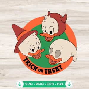 Donald Duck Trick Or Treat SVG file for Cricut cutting file