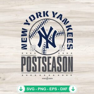 2024 Playoffs MLB postseason svg file for New York Yankees