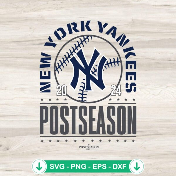 2024 Playoffs MLB postseason svg file for New York Yankees