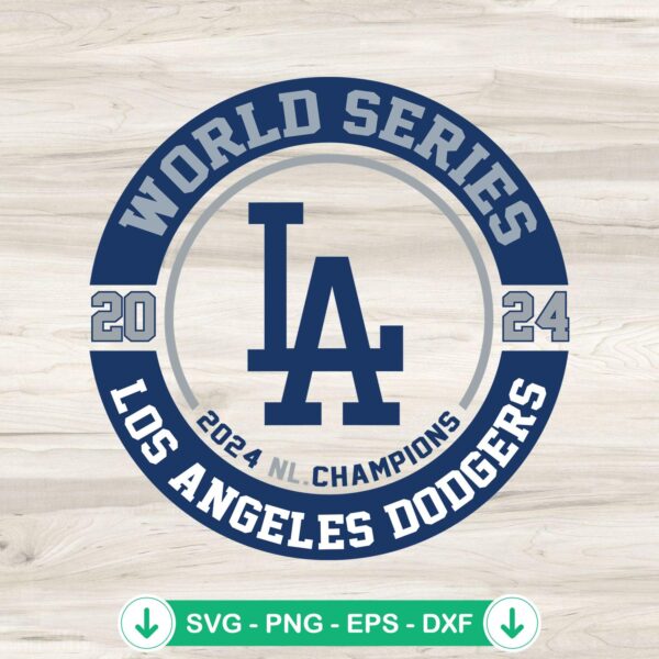 2024 NL Champions SVG file for Los Angeles Dodgers - cricut svg cut file