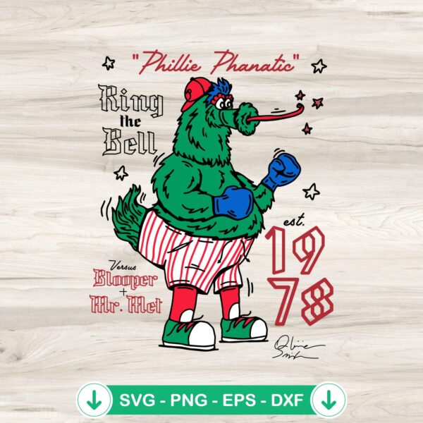 Phillie Phanatic SVG file for Cricut cut files