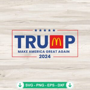 Trendy Trump McDonald’s SVG file for Cricut cutting machine
