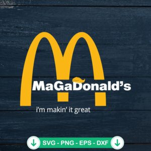 MagaDonald’s SVG file for Cricut, cut files for DIY