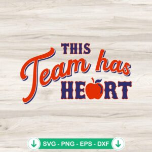 This Team Has Heart SVG file for New York Mets, cricut svg cut file