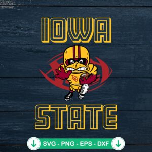 Iowa State Vintage Football SVG file for Cricut and cutting machine