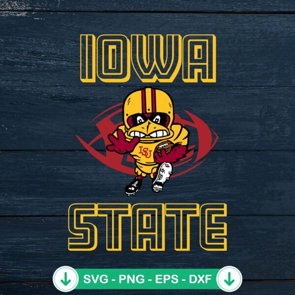 Iowa State Vintage Football SVG file for Cricut and cutting machine