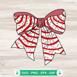Christmas Tree Cake Bow SVG file for cricut cutting machine