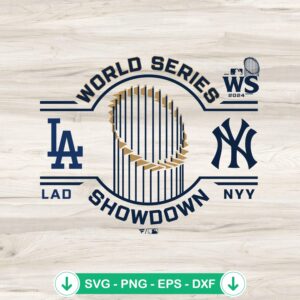World Series Showdown 2024 SVG file for Dodgers vs Yankees